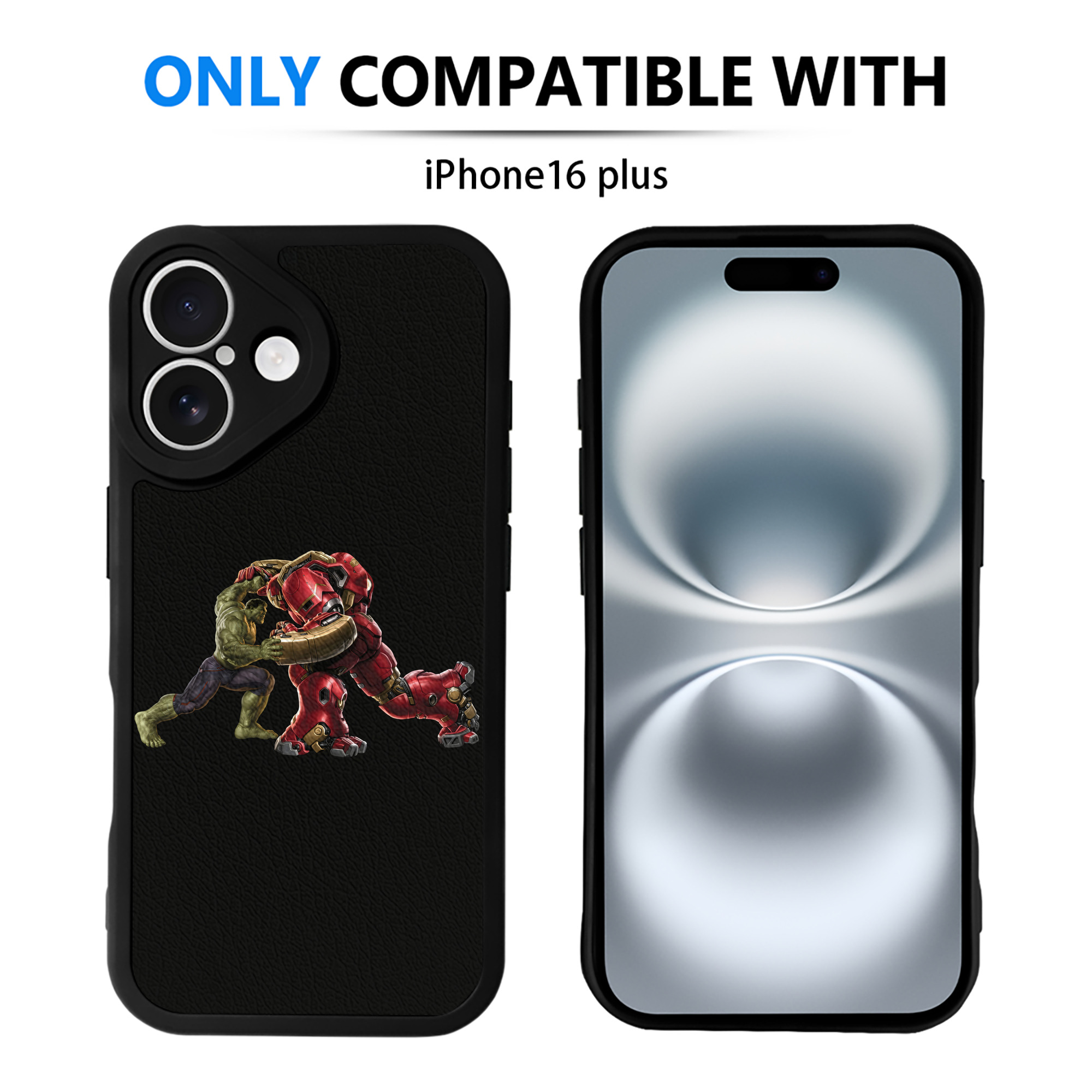 （画像用） アベンジャーズ The Avengers 【iPhone 16シリーズ対応】シリコンスマホケース（レザー調） 材質：シリコン